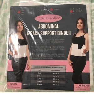 Medical grade abdominal and back support binder